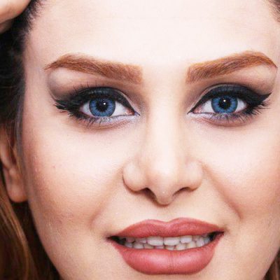 لنز آبی یخی : برند مورنینگ فستیوال رنگ آیس بلو