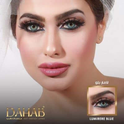 لنز آبی : برند دهب رنگ لومیر بلو